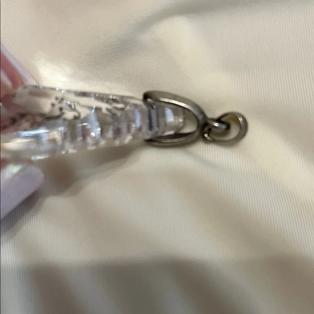 Crystal Pendant with Délicate Floral Design  RARE - Picture 4 of 4